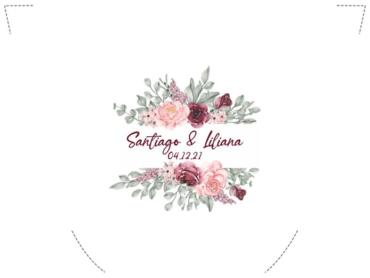 Pantufla Full Color Mod 193 Salida flores rosas | Festiboda