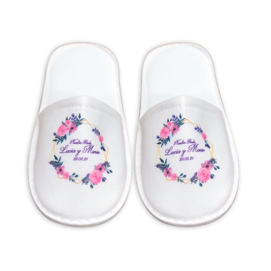 Pantufla Full Color Mod 172 Guirnalda Morada | Festiboda