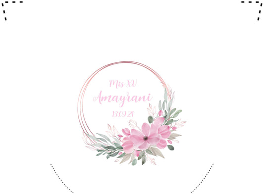 Pantufla Full Color Mod 183 Doble Circulo Rosado | Festiboda