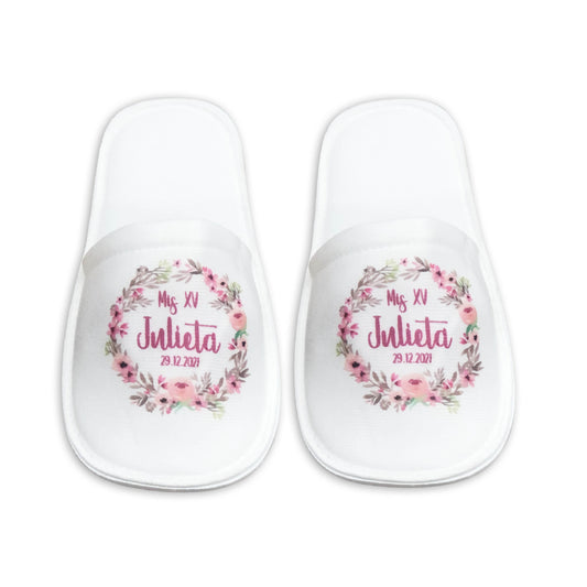 Pantufla Full Color Mod 172 Rosas Mas Rosas | Festiboda