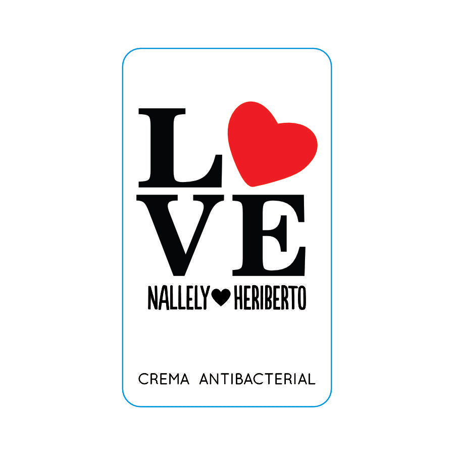 Gel Antibacterial ó Crema para Boda Personalizado Mod. 19 love 💍