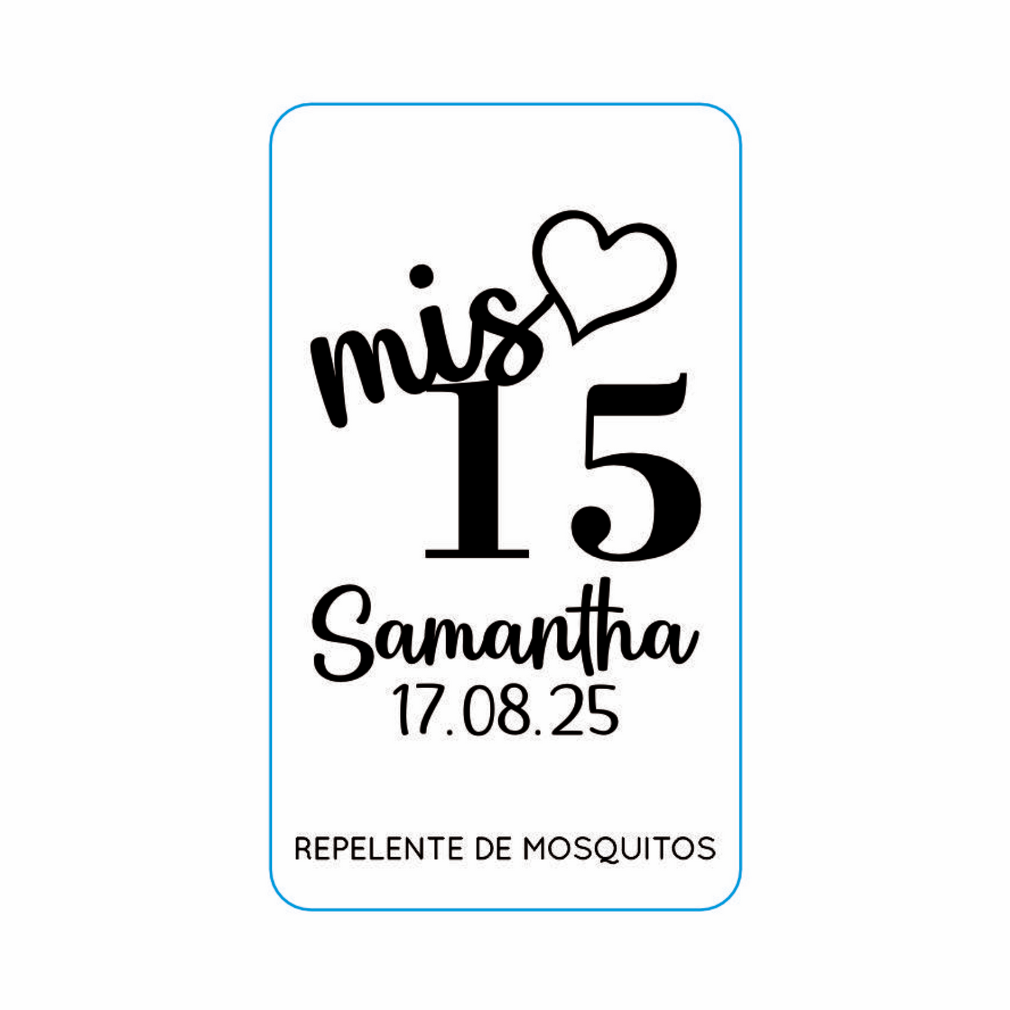 Repelente para XV Años Personalizado – Mod. #23 Mis xv 🦟