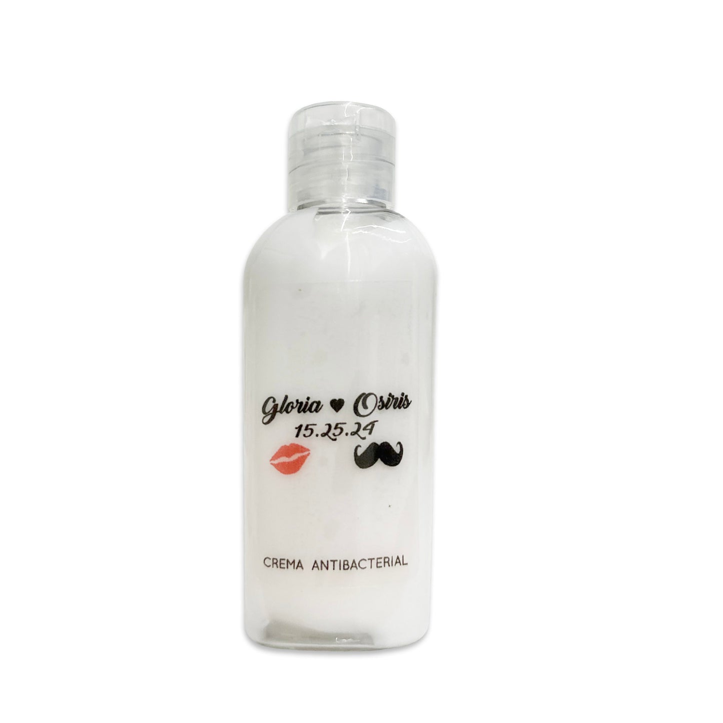 Gel Antibacterial ó Crema para Boda Personalizado Mod. 27 Bigote