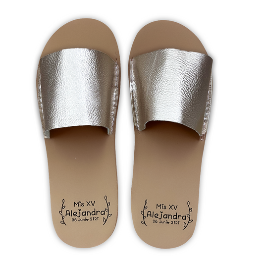 Chancleta para XV años - Mod.34 Mis XV Espigas 🩴 | Festiboda