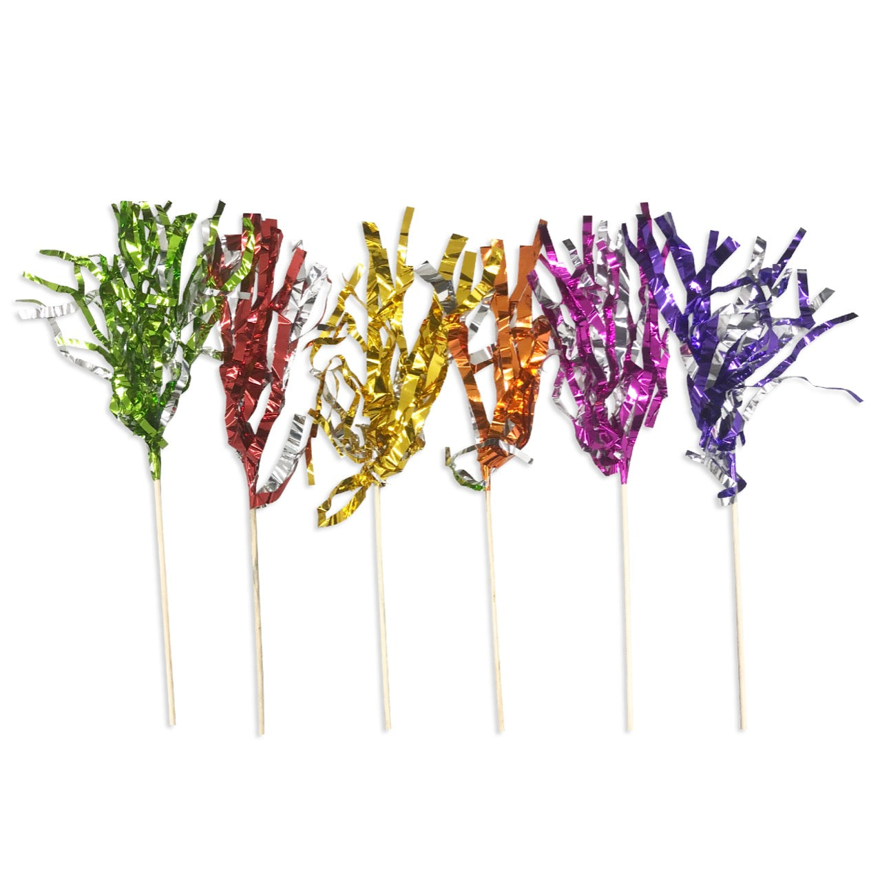 Palo Mechudos Colores Fiesta Metalizados Paquete 12 pzas 🎉