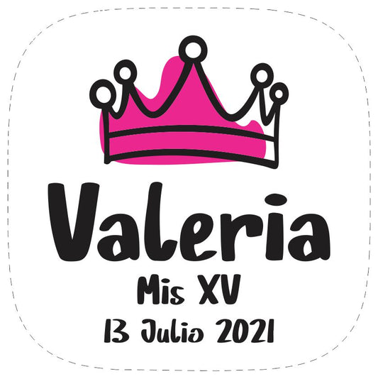 Cilindro para XV años - Mod. 169 Corona Abstracta 🧴 | Festiboda