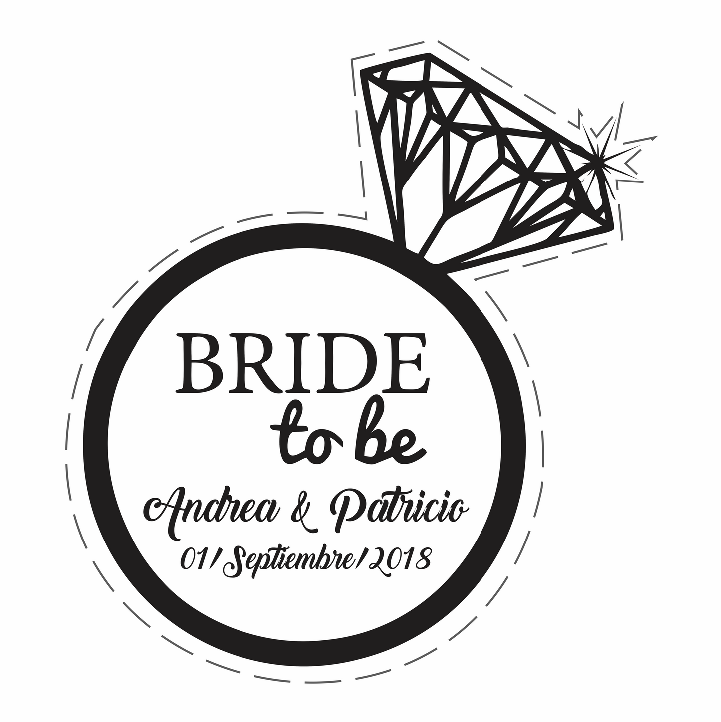 Cilindro para Boda y Despedida de Soltera  - Mod. 114 Anillo 💍