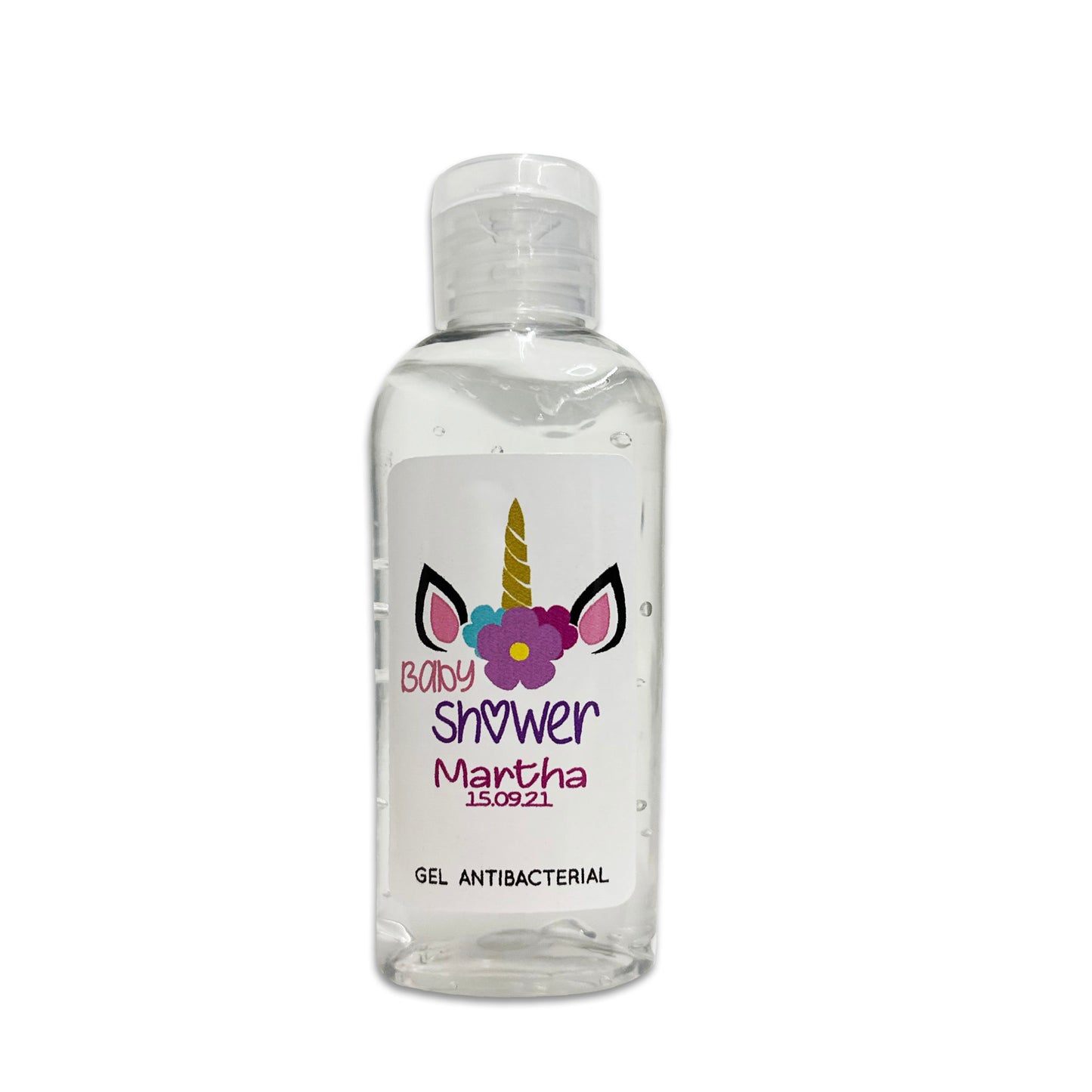 Gel Antibacterial ó Crema para Fiesta Baby Shower Bautizo Perzona
