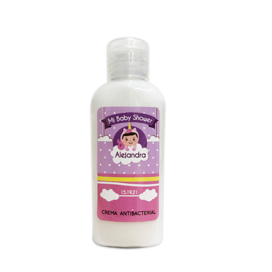 Gel Antibacterial ó Crema para Fiesta Baby Shower Bautizo Perzona