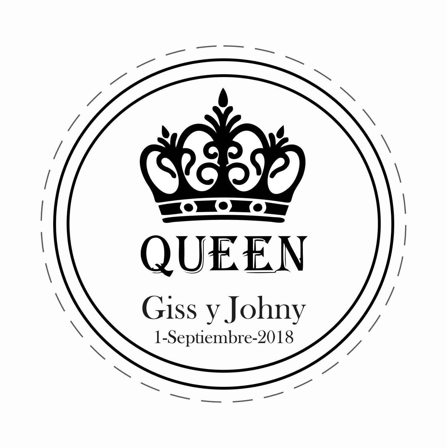 Cilindro para Boda y Despedida de Soltera  - Mod. 148 -  Crown 💍