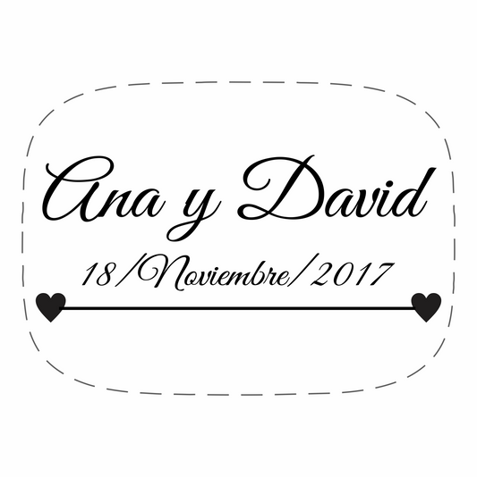 Cilindro para boda - Mod. 119 Fecha Corazón 💍 | Festiboda