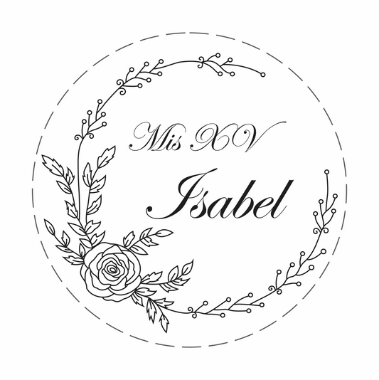 Cilindro para XV años - Mod. 158 XV Media Flor 🧴 | Festiboda