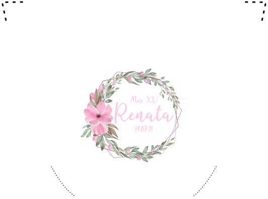 Pantufla Full Color Mod 174 Hexagono Floral | Festiboda