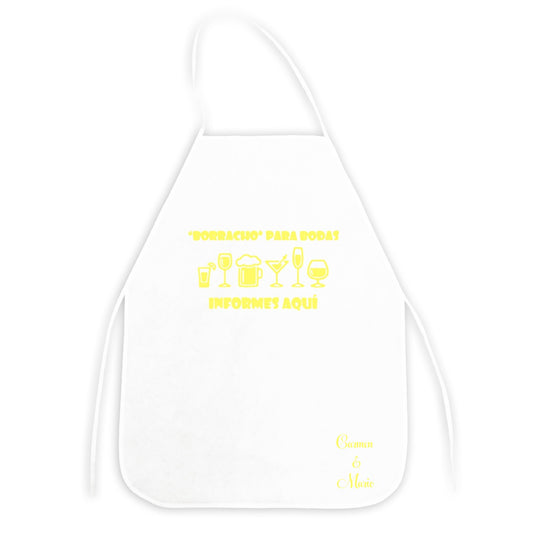 Mandil para Boda Personalizado Borracho Para Bodas 💍 | Festiboda