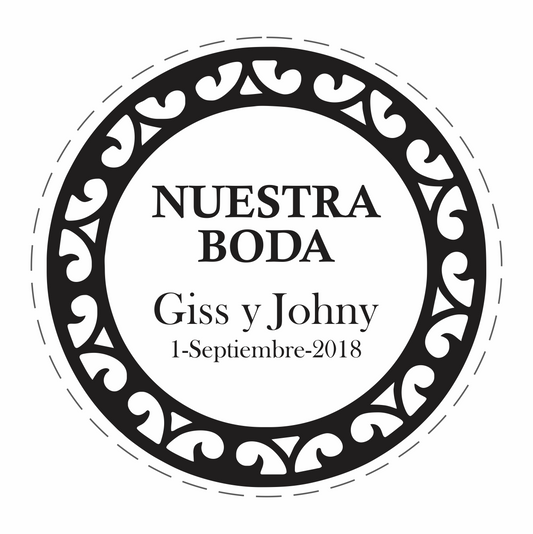 Cilindro para boda - Mod. 115 Greca Circulo 💍 | Festiboda