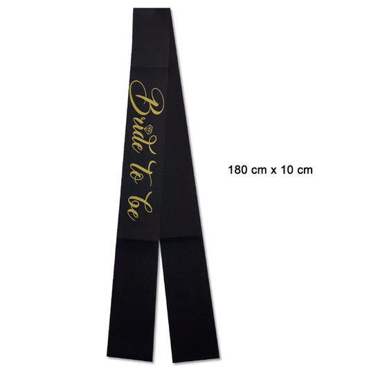 Banda Bride to Be Diamante Negro - Oro ECO | Festiboda