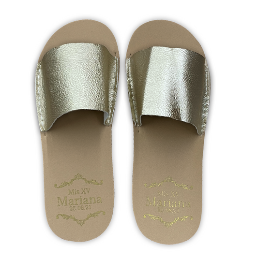 Chancleta para XV años - Mod.30 Greca Mis XV 🩴 | Festiboda