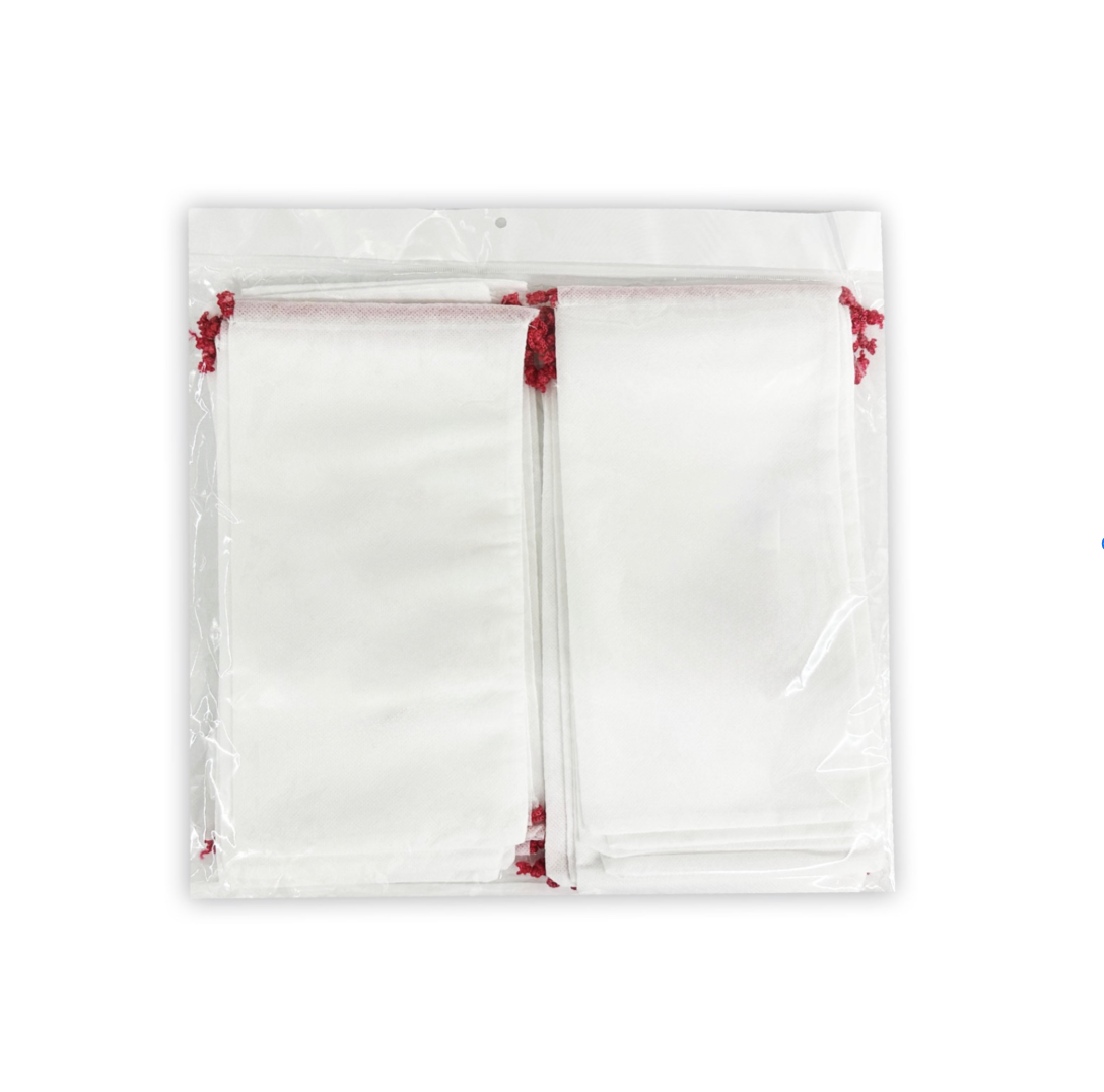 Kit Anticruda Blanco Liso Paquete 20 pzas –Empacado en Bolsa Bl
