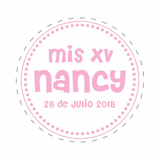 Cilindro para XV años -  Mod. 13 XV Bolitas 🧴 | Festiboda