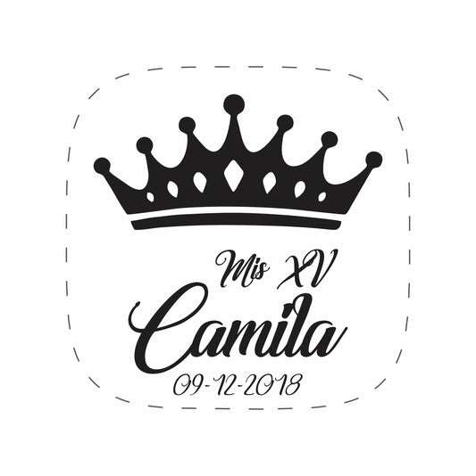 Cilindro para XV años - Mod. 24 Corona 🧴 | Festiboda