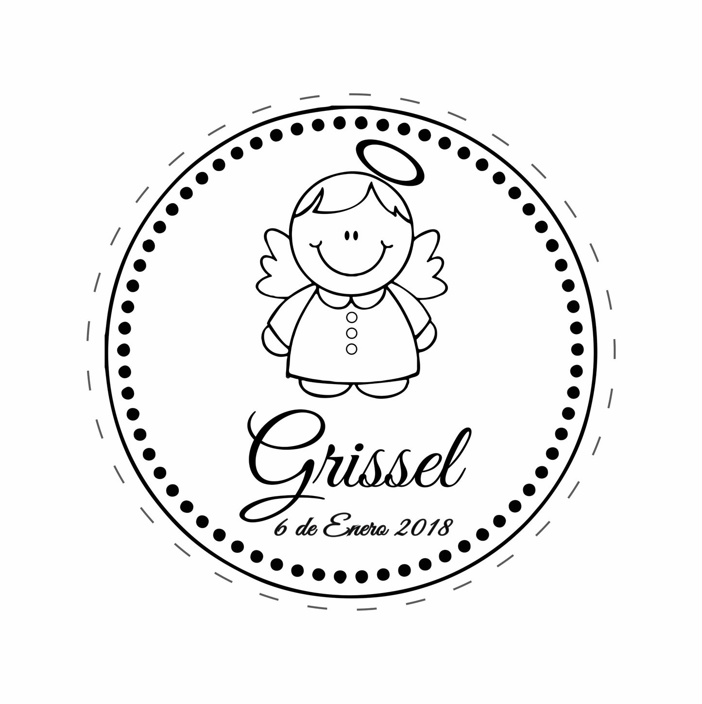 Cilindro para bautizo - Mod. 8 Angel 🧴 | Festiboda