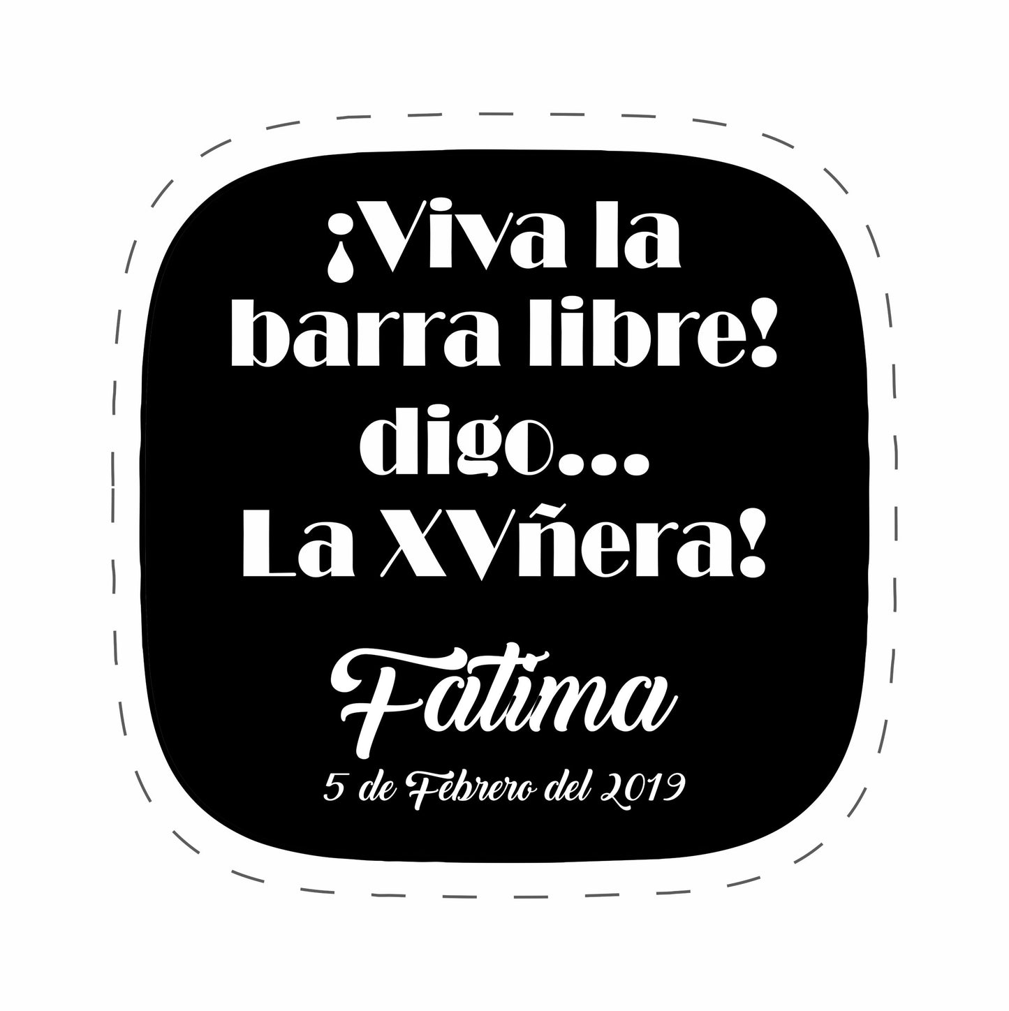 Cilindro para XV años -  Mod. 10 Barra Libre XV 🧴 | Festiboda
