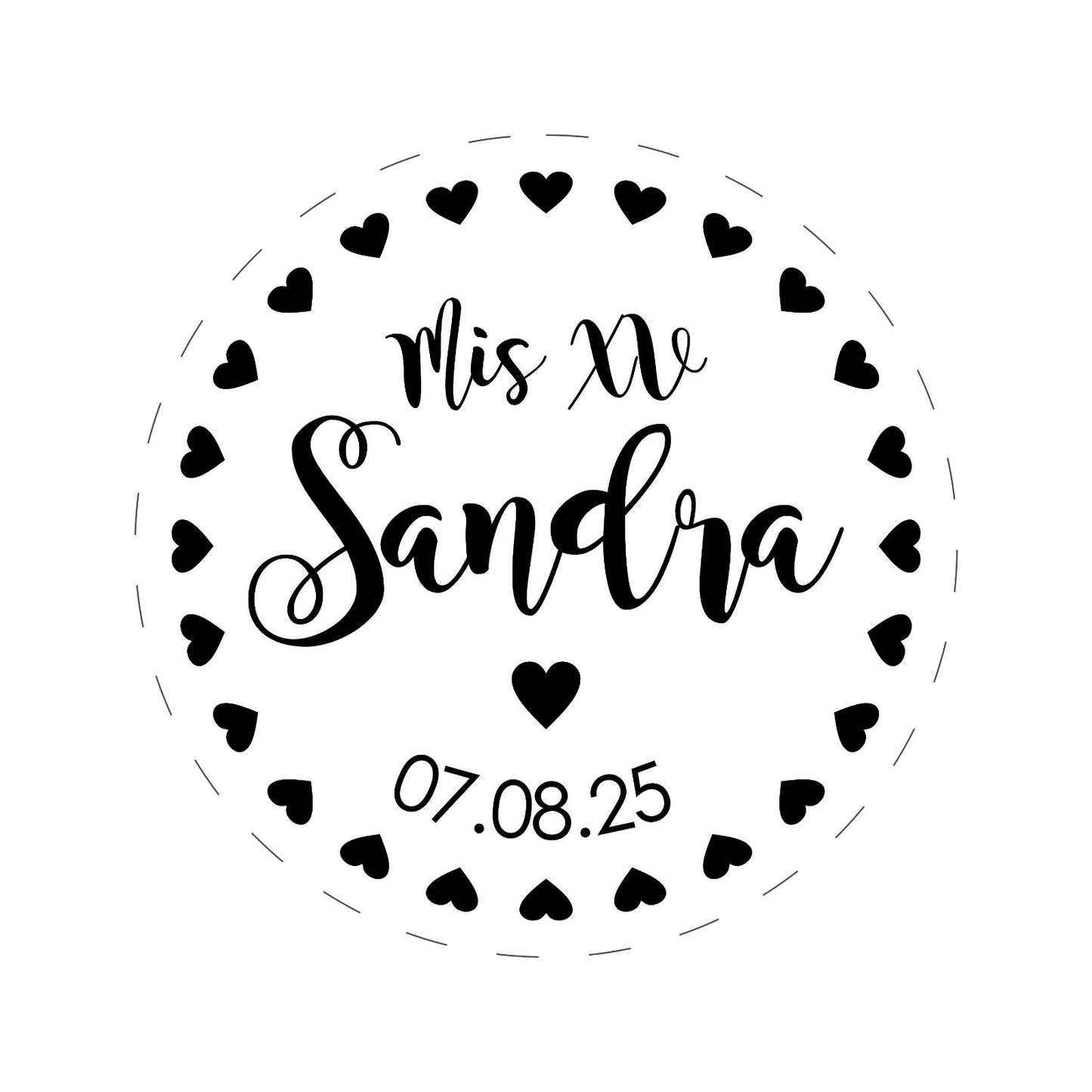 Cilindro para XV años - Mod. 162 Circulo Corazón 🧴 | Festiboda