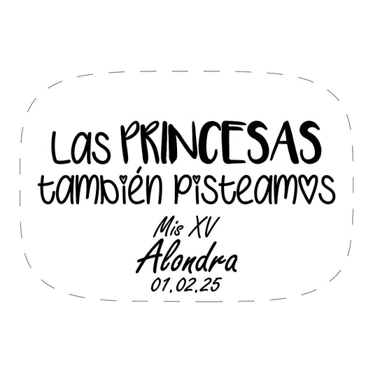 Cilindro para XV años - Mod. 97 Princesas 🧴 | Festiboda