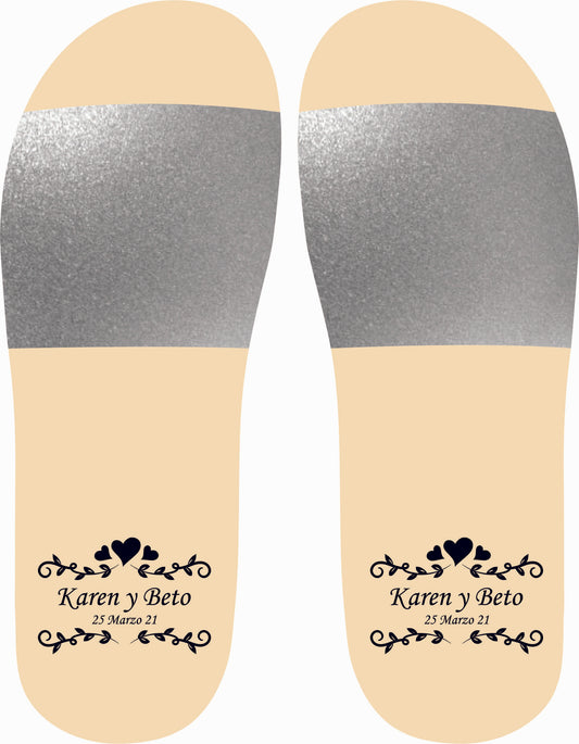 Chancleta para boda - Mod.16 Corazones 💍 | Festiboda