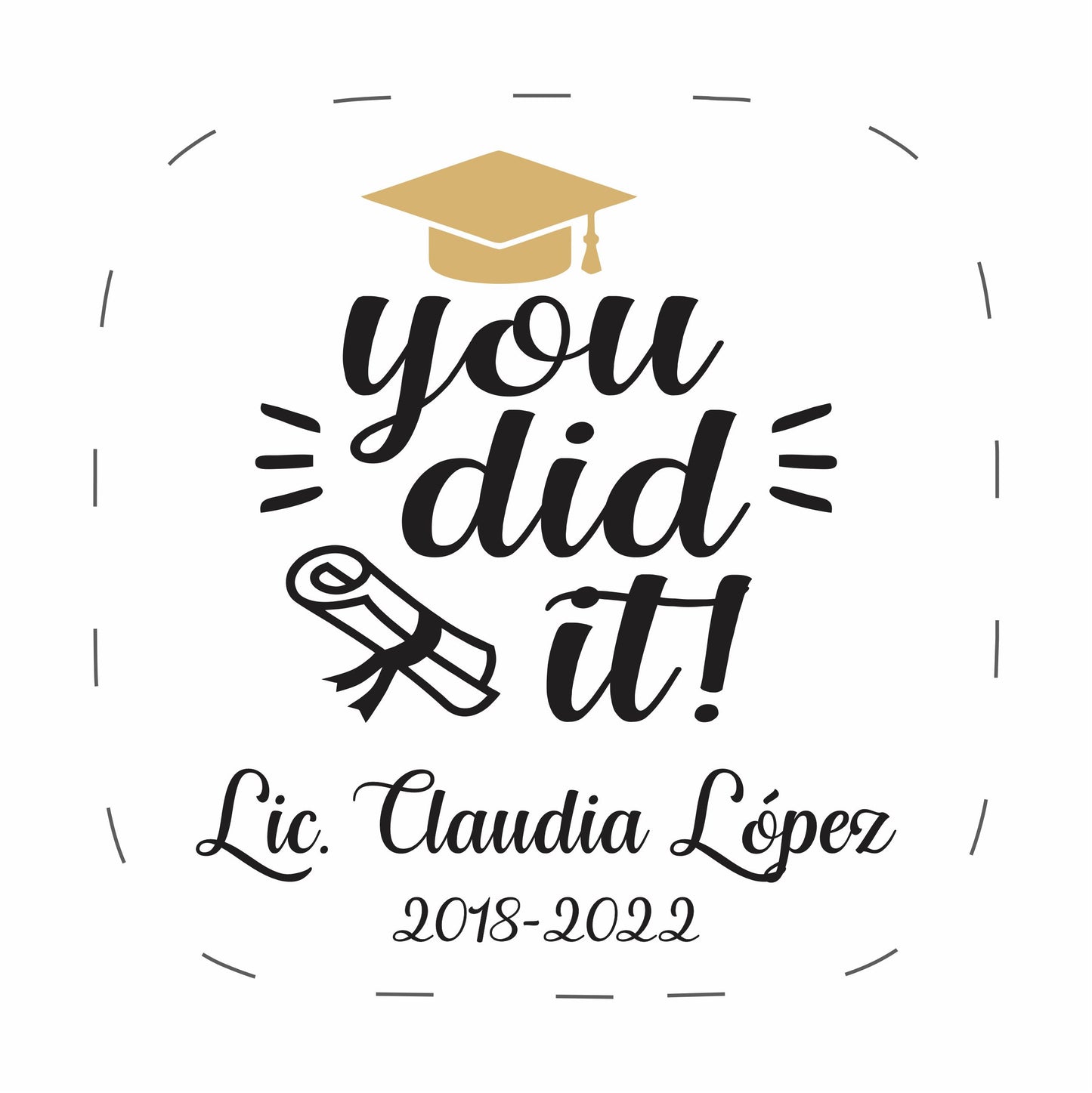 Cilindro para graduacion - Mod. 179 Lo Lograste 🧴 | Festiboda