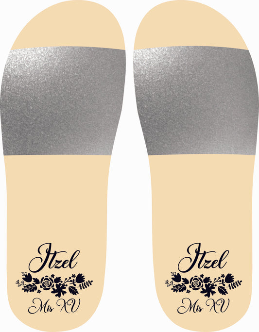 Chancleta para XV años - Mod.29 Mis XV Flores 🩴 | Festiboda