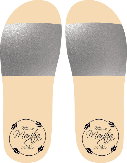 Chancleta para XV años - Mod.36 Circulo XV´s 🩴 | Festiboda