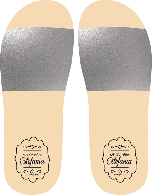 Chancleta para XV años - Mod.39 Mi Fiesta XV 🎉 | Festiboda