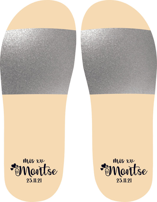 Chancleta para XV años - Mod.49 Corazón XV 🩴 | Festiboda