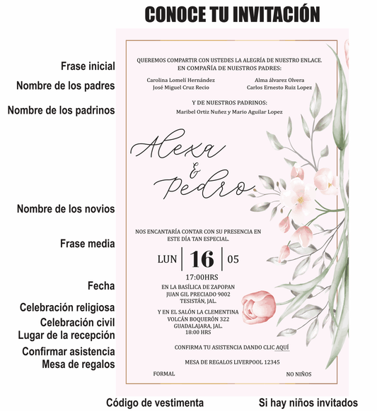 Invitación Mod . 6 Negro y Blanco | Festiboda