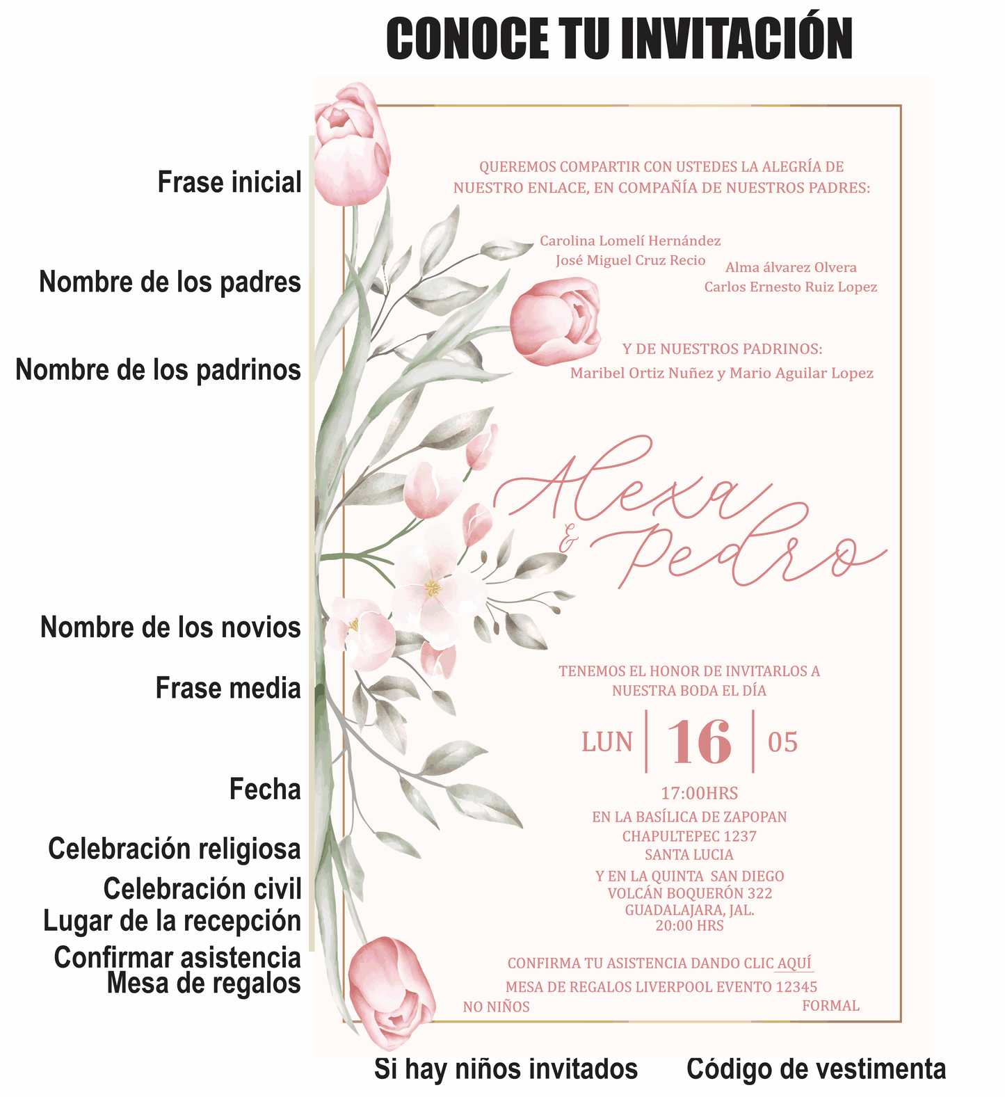 Invitación Mod . 7 Tulipan | Festiboda