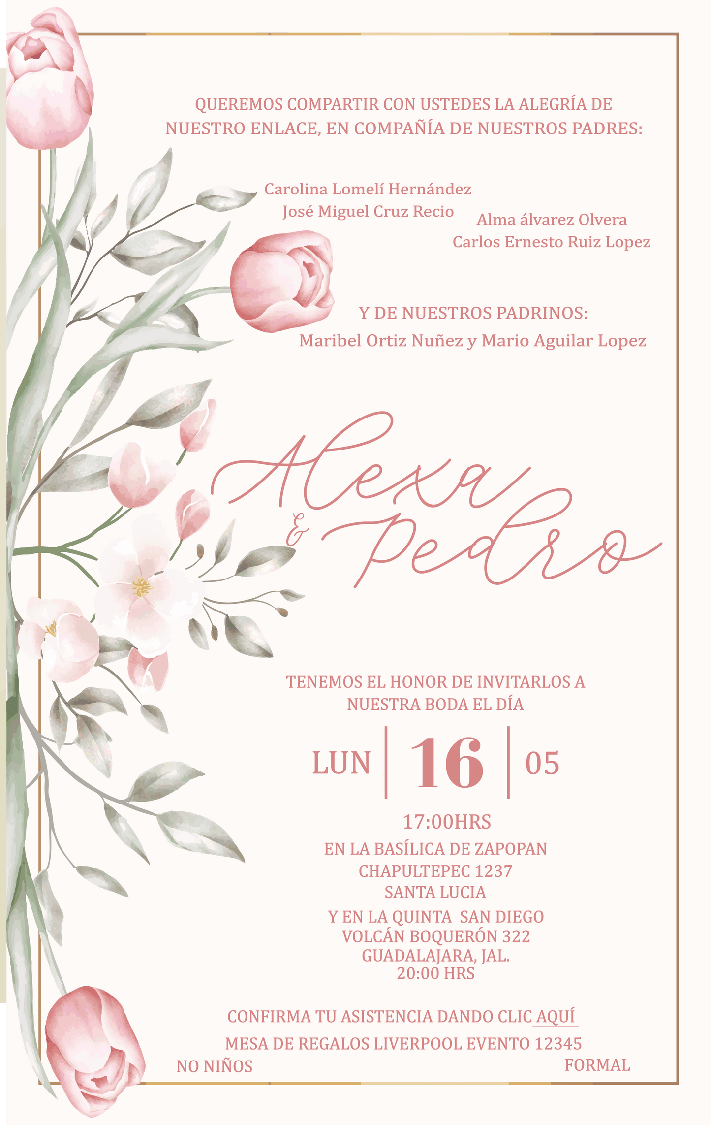 Invitación Mod . 7 Tulipan | Festiboda