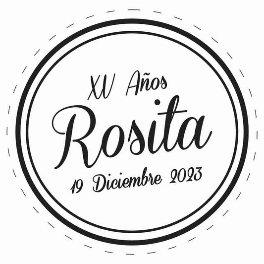 Cilindro para XV años - Mod. 21 Circulo XV años 🧴 | Festiboda