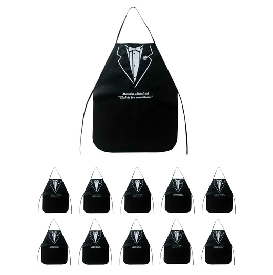 Mandiles para Boda Smoking Paquete 10 pzas
