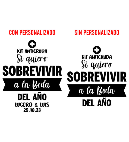 Costalito para Kit Anticruda para Boda mod. 10 Sobrevivir 💍