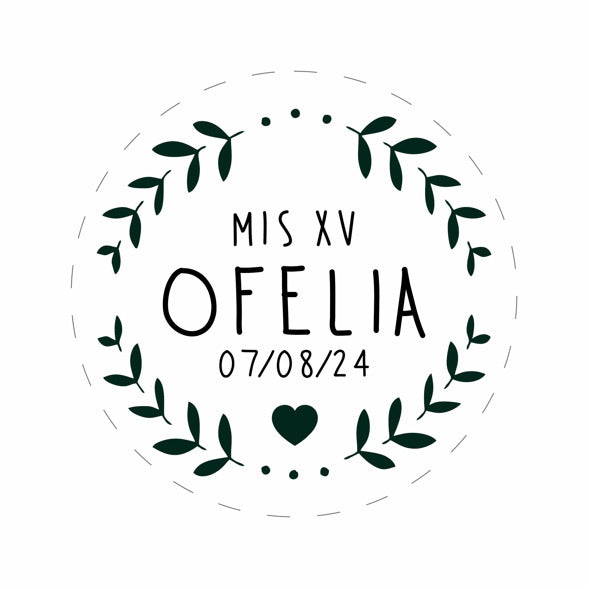 Cilindro para XV años - Mod. 111 Hojas 🧴 | Festiboda