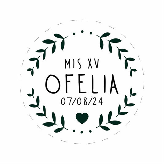 Cilindro para XV años - Mod. 111 Hojas 🧴 | Festiboda