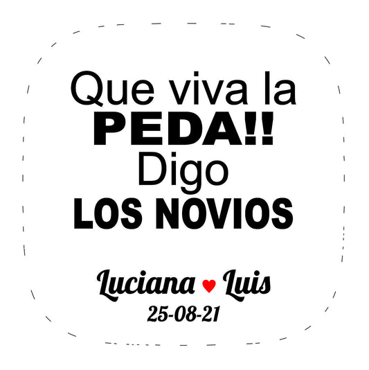 Cilindro para boda - Mod. 9.1 Viva la Peda Boda 💍 | Festiboda