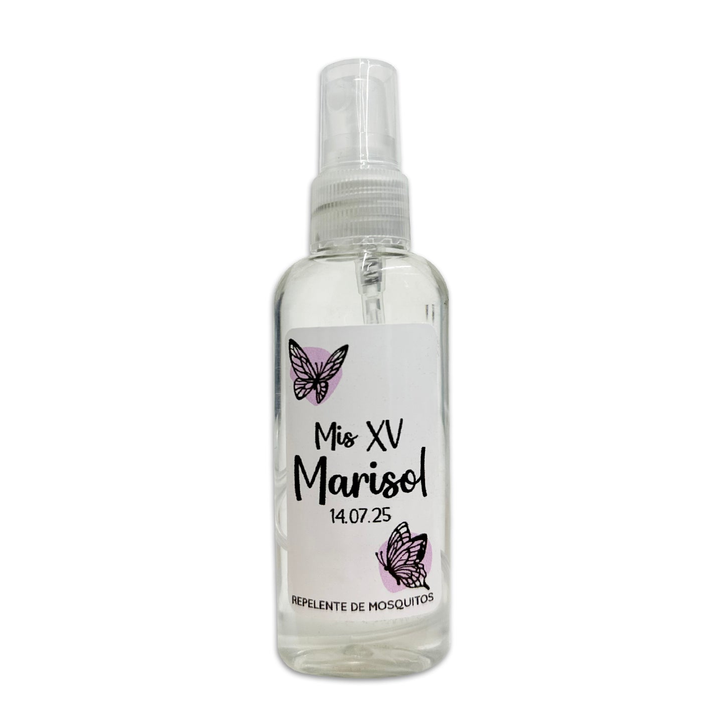 Repelente para XV Años Personalizado – Mod. #33 Mariposa morada 🦟