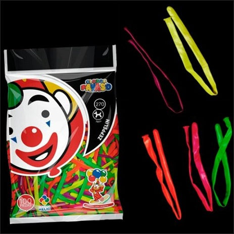 Globo Zepellin N°270 Salchicha Neón Bolsa 50 pzas | Festiboda