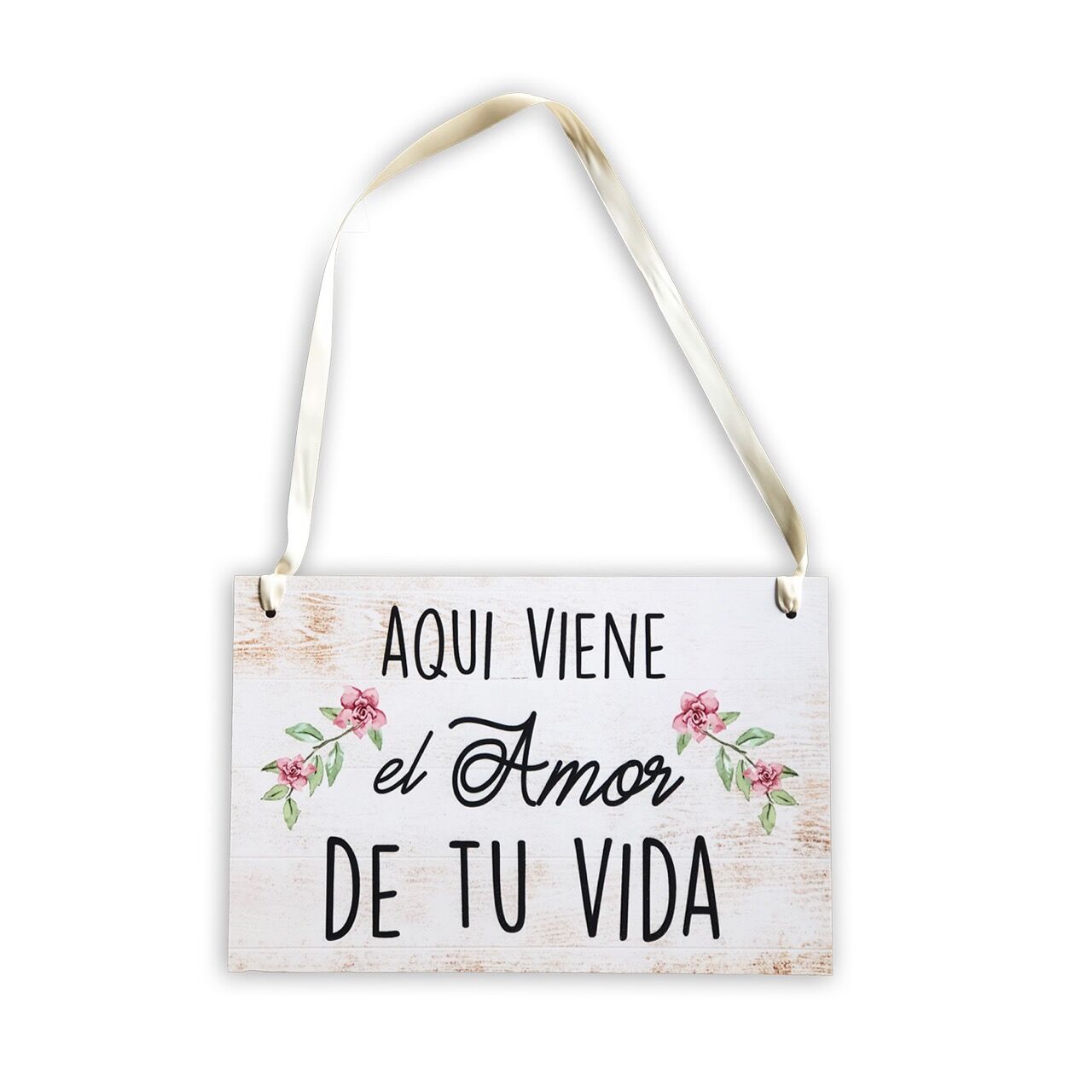 Letrero para Paje  Mod.2  Aqui Viene El Amor de tu Vida