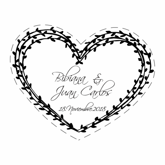 Cilindro para boda - Mod. 75 Guia Corazón 💍 | Festiboda