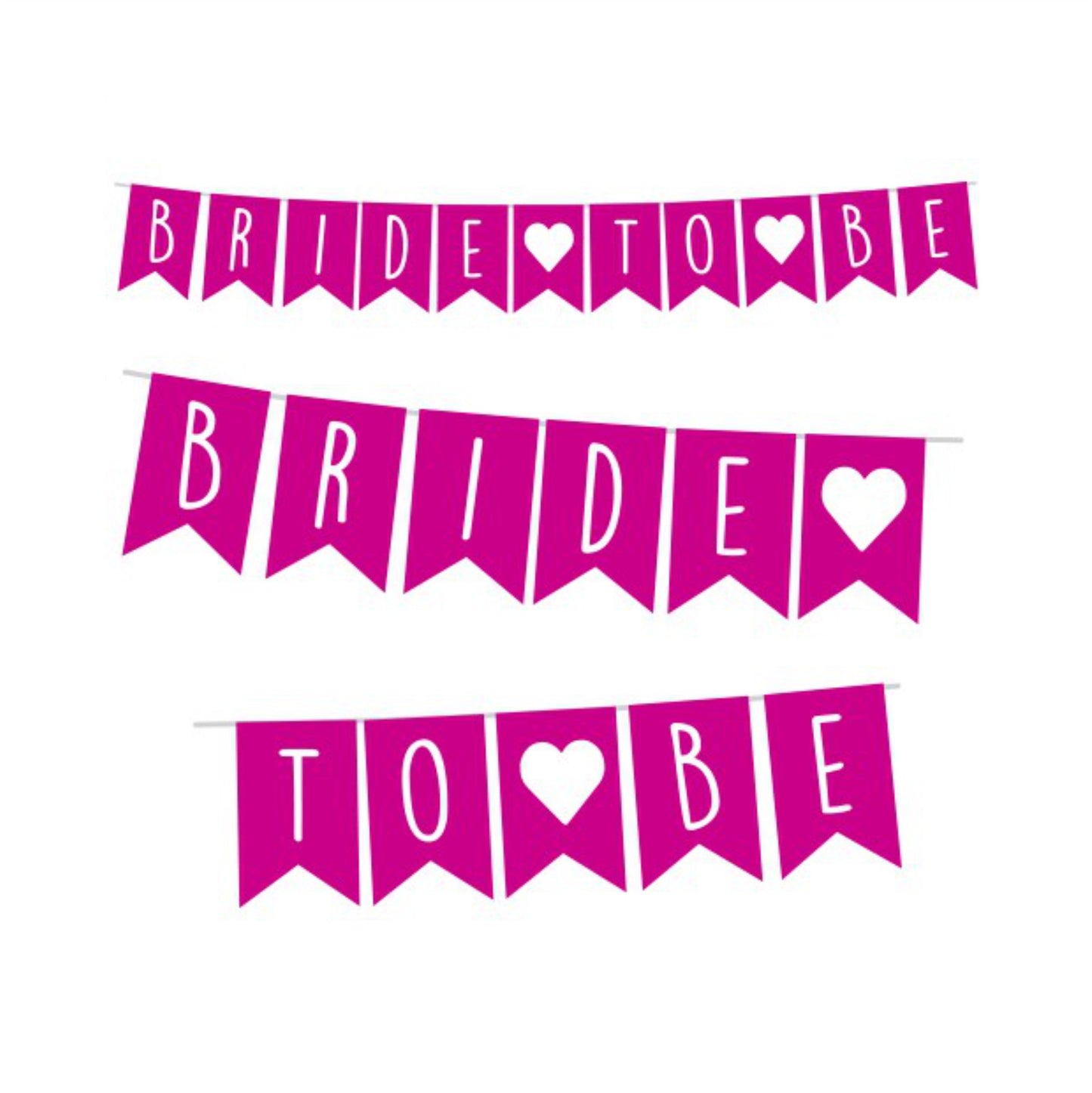 Banner Letrero Banderillas Bride to Be Rosa