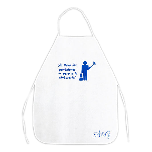 Mandil para Boda Personalizado Yo llevo los Pantalones pero a la