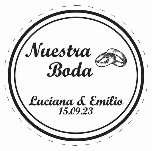 Cilindro para boda - Mod. 146 Argollas 💍 | Festiboda